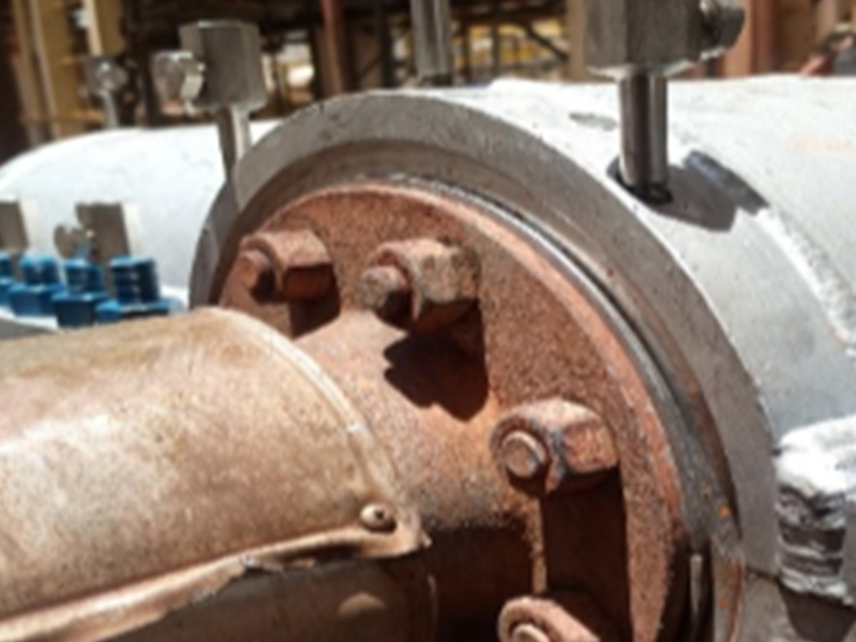 Engineered mechanical clamp installed on pipework