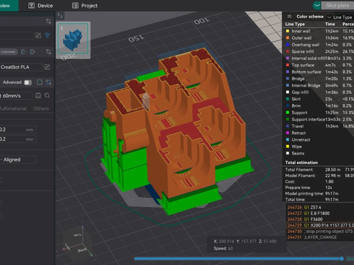 Digital model produced through reverse engineering